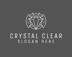 Diamond Jewelry Crown logo design