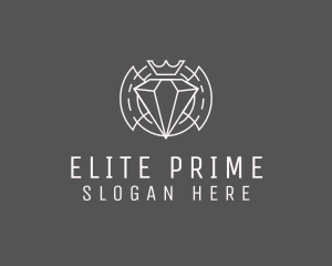 Diamond Jewelry Crown logo design