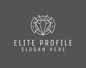 Diamond Jewelry Crown logo design