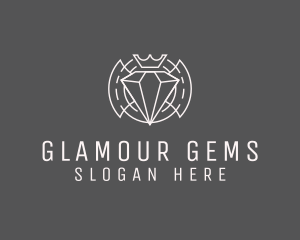 Diamond Jewelry Crown logo design