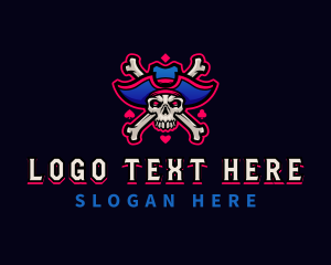 Pirate Casino Skull logo