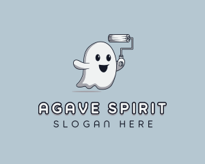 Spirit Painter Ghost logo design