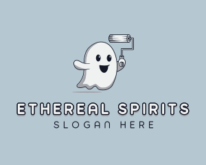 Spirit Painter Ghost logo design