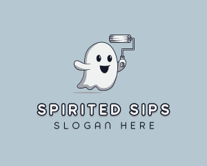 Spirit Painter Ghost logo design