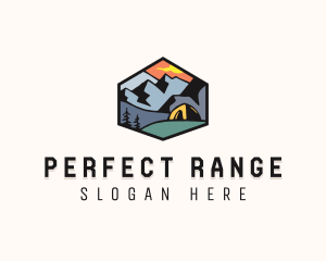 Mountain Campsite Badge logo design