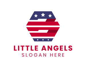 Hexagonal USA Banner logo