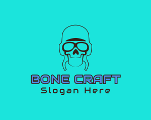 Skull Pilot Outline logo