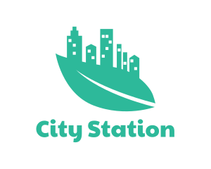 Green Leaf City logo design