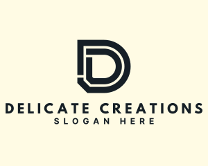 Industrial Business Letter D logo design