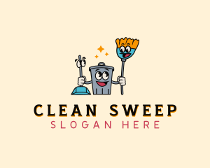 Broom Cleaning Janitorial logo