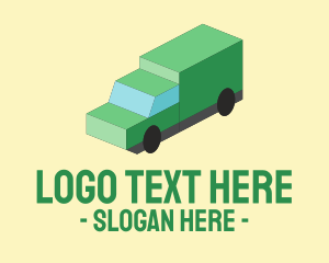 Isometric Delivery Truck logo