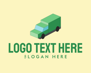 Isometric Delivery Truck logo