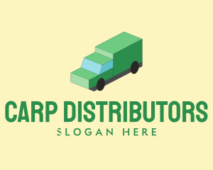 Isometric Delivery Truck logo design