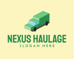 Isometric Delivery Truck logo design