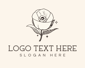 Minimalist Rose Flower Logo