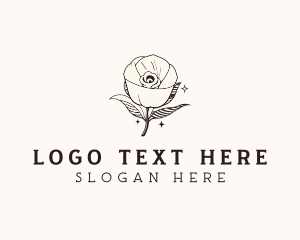 Natural Rose Flower logo