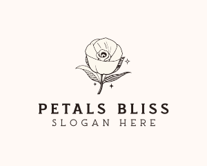 Natural Rose Flower logo design