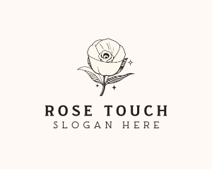 Natural Rose Flower logo