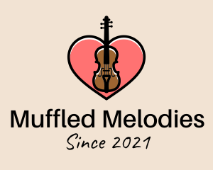 Violin Musician Love logo design