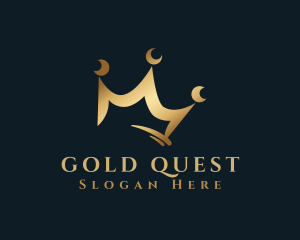 Gold Royal Crown logo design