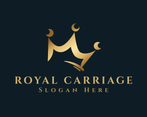 Gold Royal Crown logo design