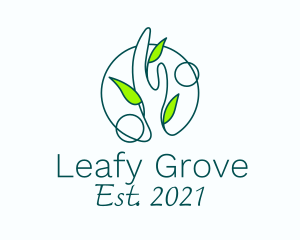 Leafy Hand Charity logo design