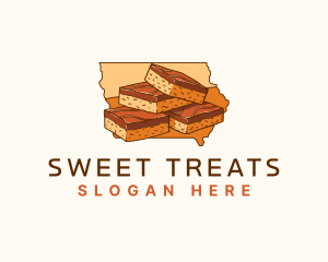 Iowa Scotcheroos Dessert logo design