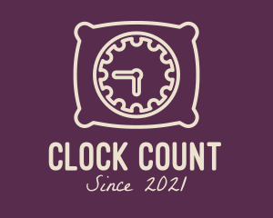 Pillow Time Clock logo design