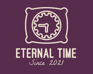 Pillow Time Clock logo design