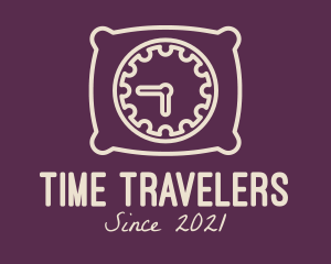 Pillow Time Clock logo design