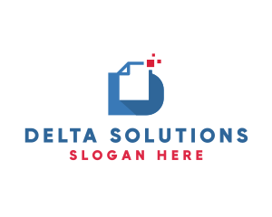Professional Paper Document Letter D logo design
