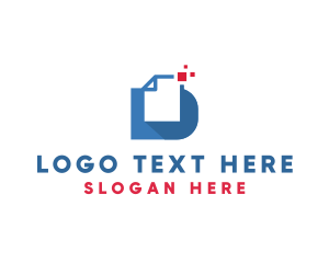 Form - Professional Paper Document Letter D logo design