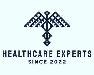 Healthcare Caduceus Wing logo