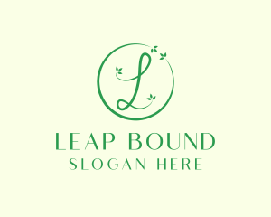 Green Vines Letter L logo design