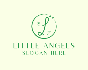 Green Vines Letter L logo design