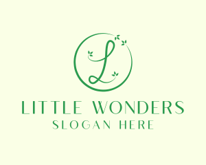 Green Vines Letter L logo design