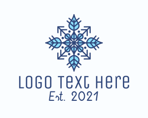 Freeze - Winter Snow Ornament logo design