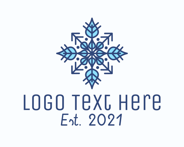 Snowflakes logo example 4