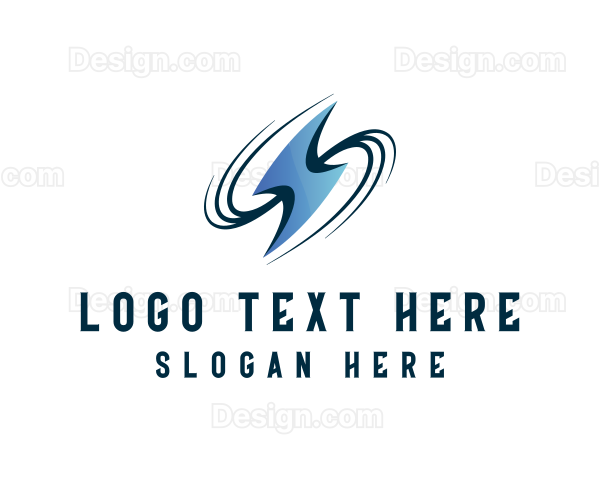 Lightning Swoosh Energy Logo