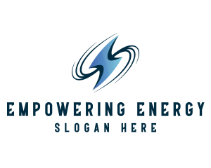 Lightning Swoosh Energy logo design