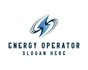 Lightning Swoosh Energy logo design