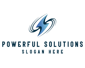 Lightning Swoosh Energy logo design