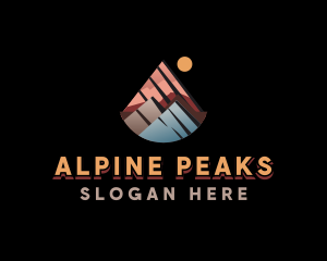 Alpine Mountain Trekking  logo design