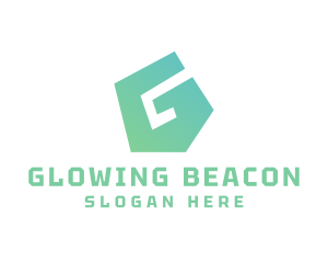 Green Polygon G logo design