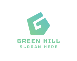 Green Polygon G logo design