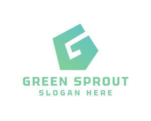 Green Polygon G logo design