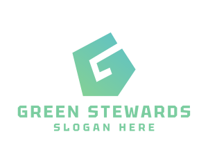 Green Polygon G logo design