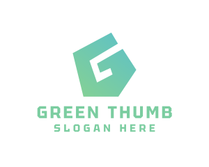 Green Polygon G logo design