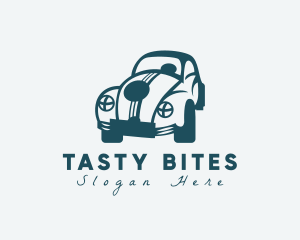 Quirky Hipster Beetle Car logo