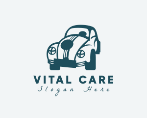 Quirky Hipster Beetle Car logo